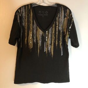 Embellished T-shirt by Threads 4 Thought!